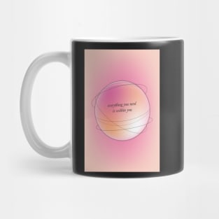 Modern Positive Affirmation Pink and Peach Gradient Aura Mug